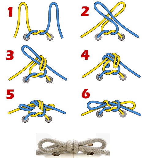Варианты шнуровки обуви