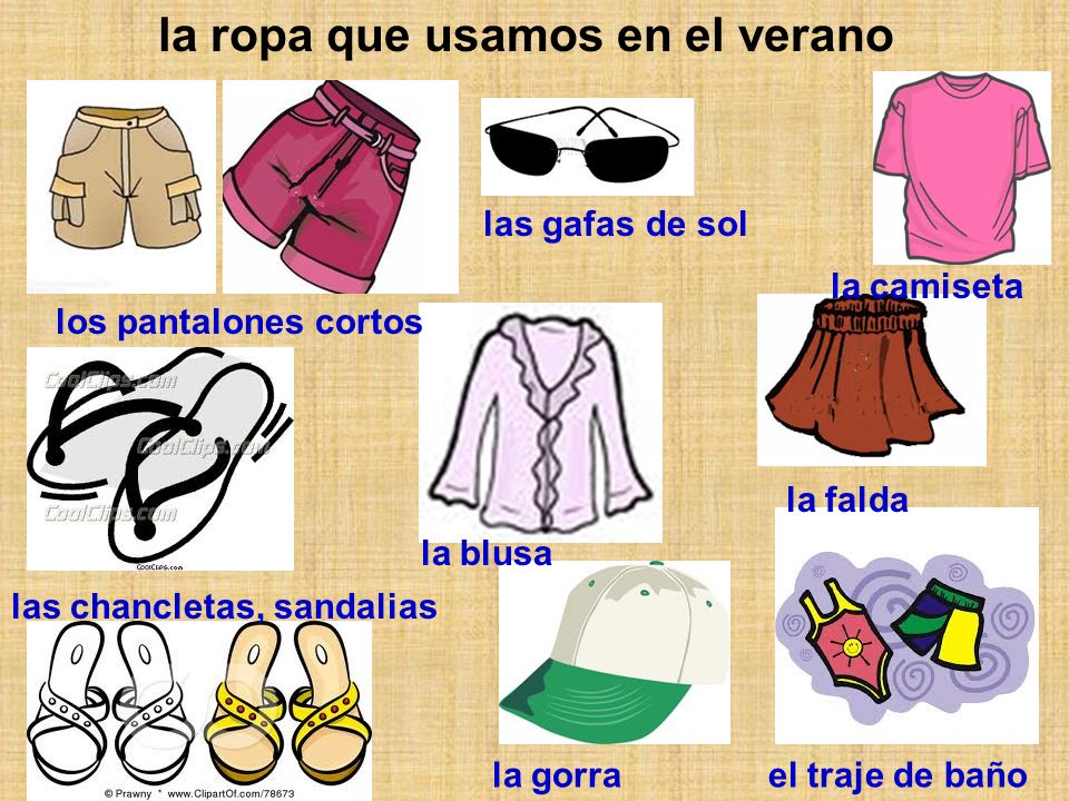 одежда на испанском