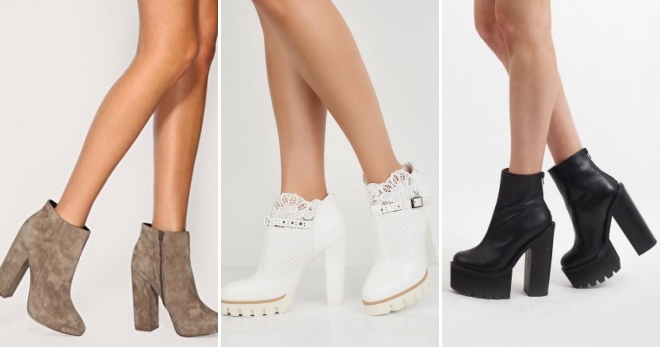 Ботильоны на толстом каблуке – самые модные модели и с чем носить?