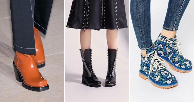 Ботинки на тракторной подошве – самые модные образы с ботинками тракторами