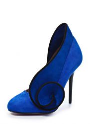 Cиние замшевые туфли 