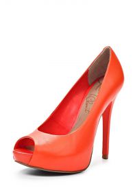 Красные туфли на высоком каблуке 