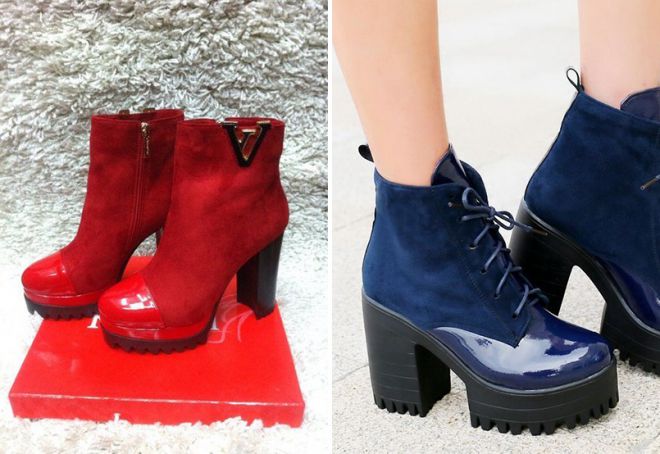 лаковые ботильоны