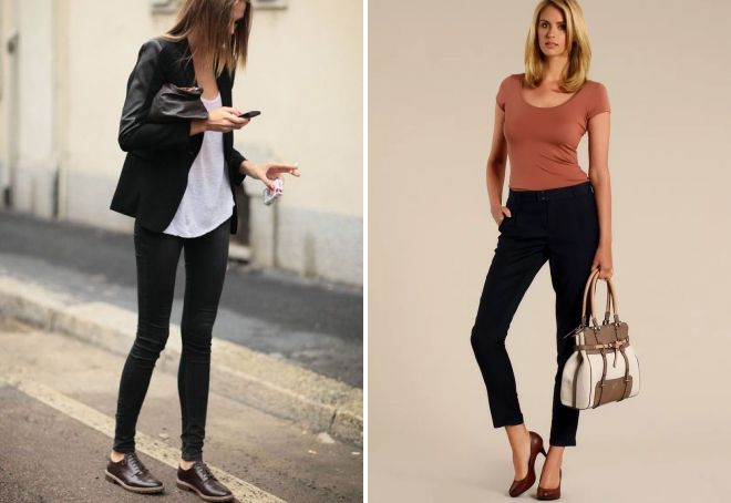 туфли черными брюками