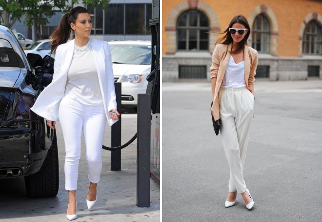 белые туфли белые брюки