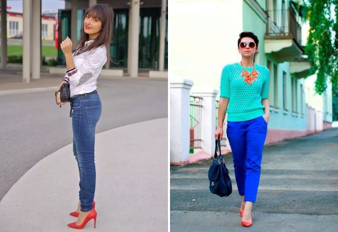 туфли под синие брюки