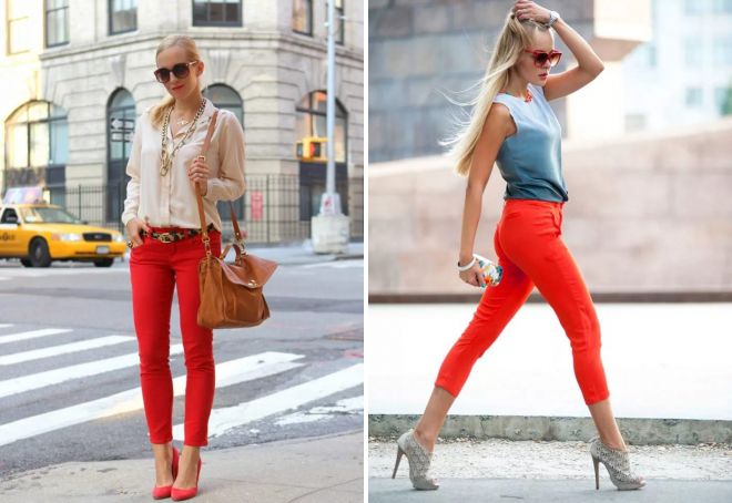 туфли под красные брюки