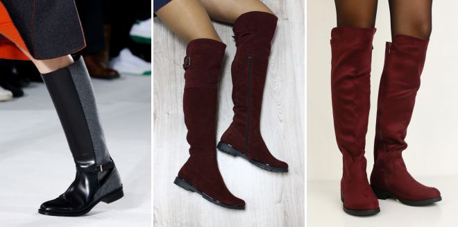 сапоги без каблука 2018