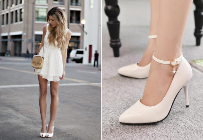 белые туфли лодочки