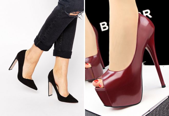 туфли лодочки на высоком каблуке