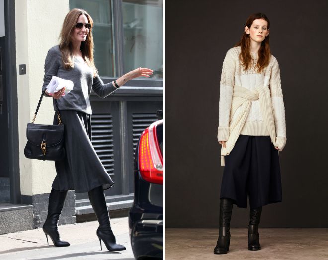 с чем носить высокие зимние сапоги с чем носить высокие зимние сапоги