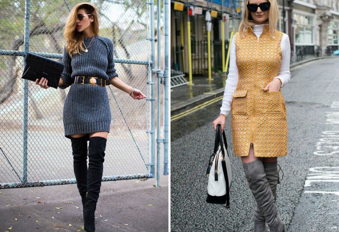 платье под высокие сапоги платье под высокие сапоги