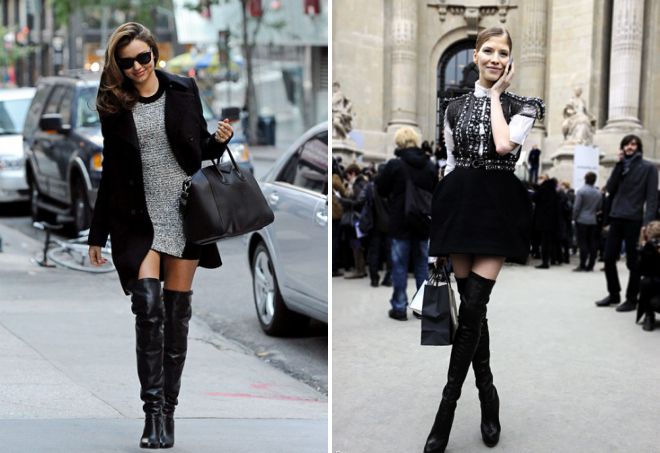 с чем носить высокие сапоги на каблуке с чем носить высокие сапоги на каблуке