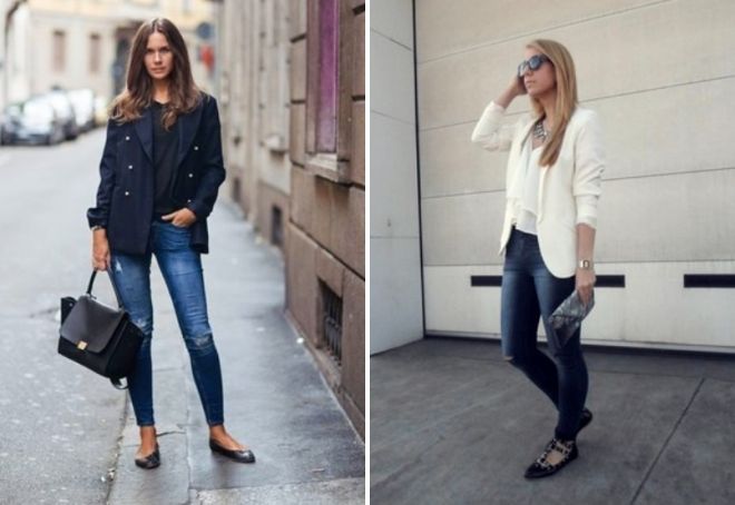 модный лук с женскими балетками