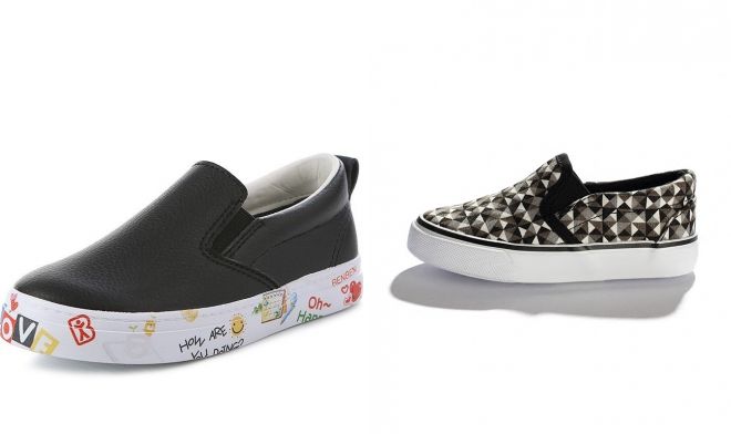 черные слипоны с белой подошвой 2017