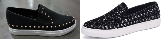 черные слипоны на танкетке 2017 года