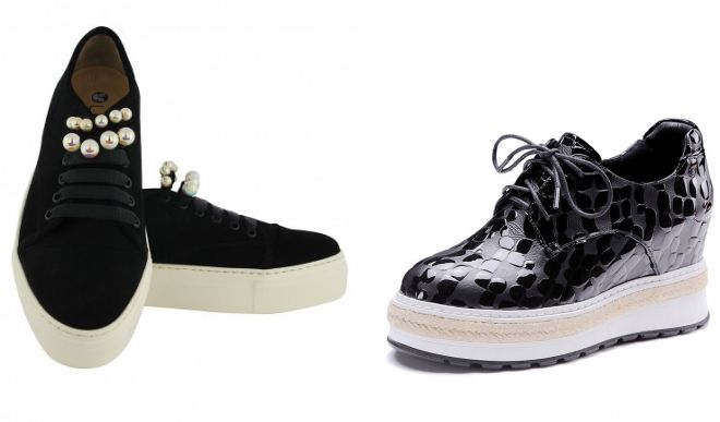 черные слипоны на шнурках