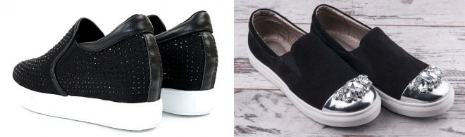 черные тканевые слипоны 2017 года