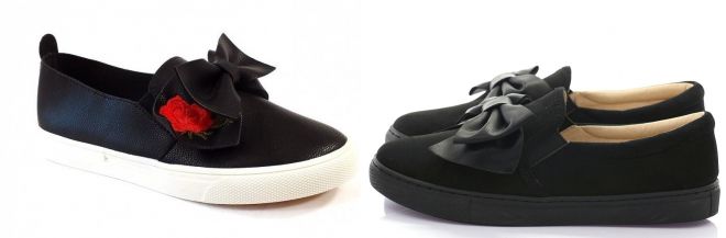 слипоны черного цвета