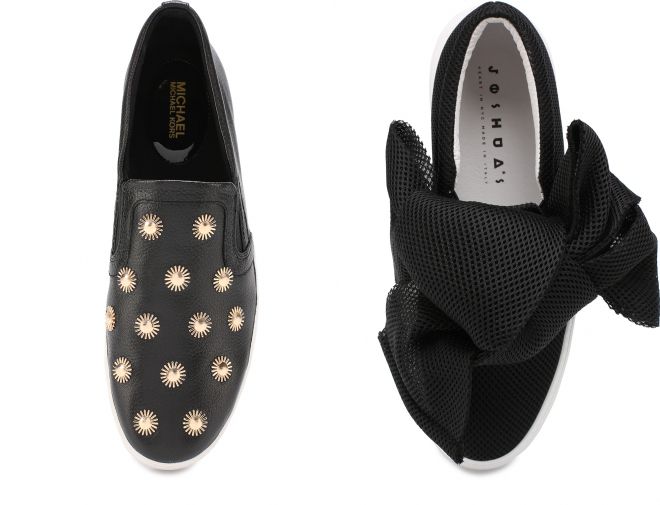 черные слипоны с белой подошвой 2017 года