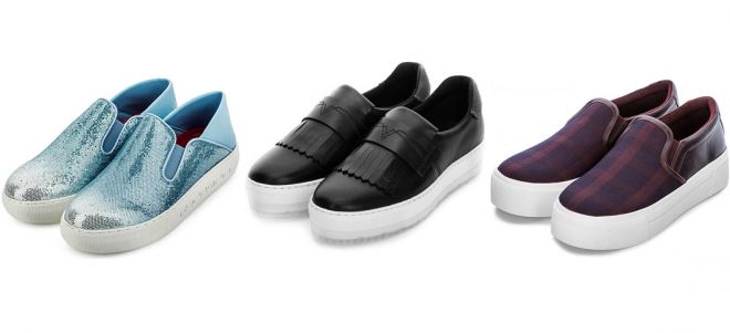 женские слипоны на толстой подошве