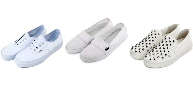 женские белые слипоны