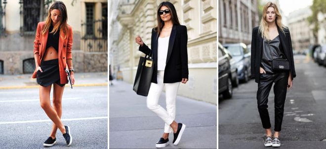 черные женские слипоны