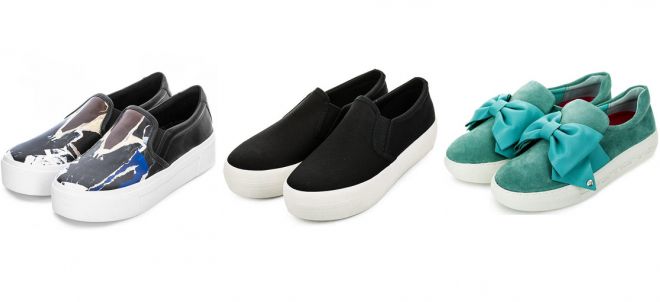 Женские слипоны на платформе