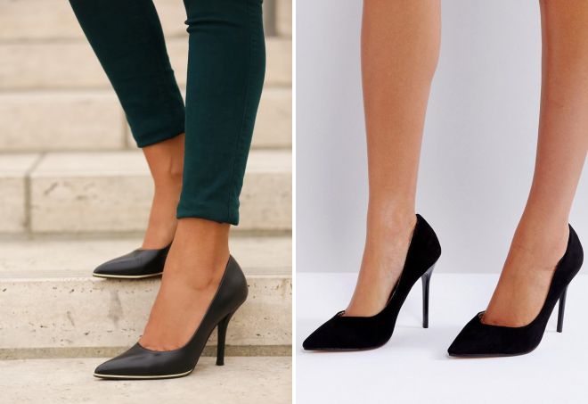 классические черные лодочки