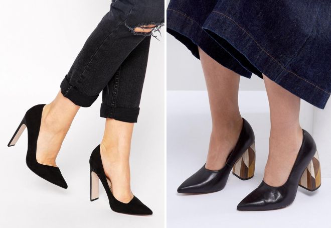 лодочки черного цвета