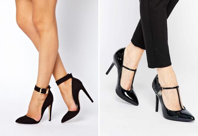 модные черные лодочки