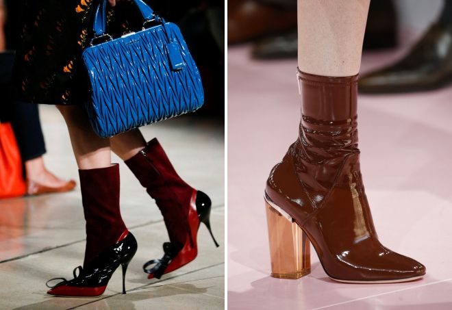 короткие коричневые сапоги