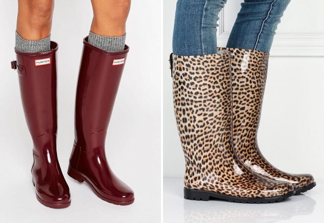 резиновые коричневые сапоги