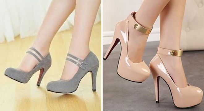 туфли на каблуке с ремешком туфли на каблуке с ремешком