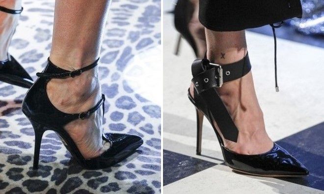 черные туфли на каблуке с ремешком черные туфли на каблуке с ремешком