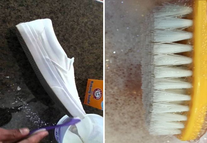 чистка белых слипонов