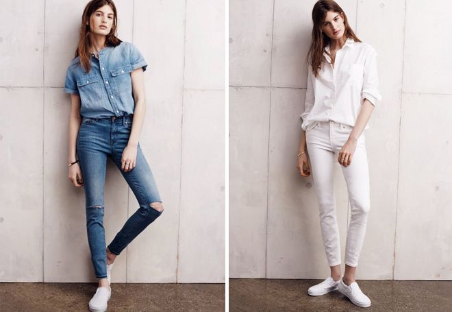 женские белые слипоны