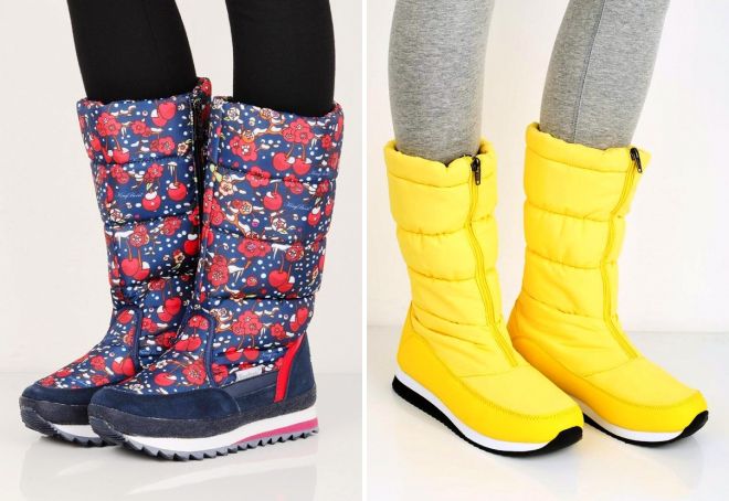 женские дутики на зиму