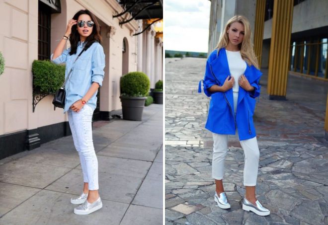 серые туфли на платформе