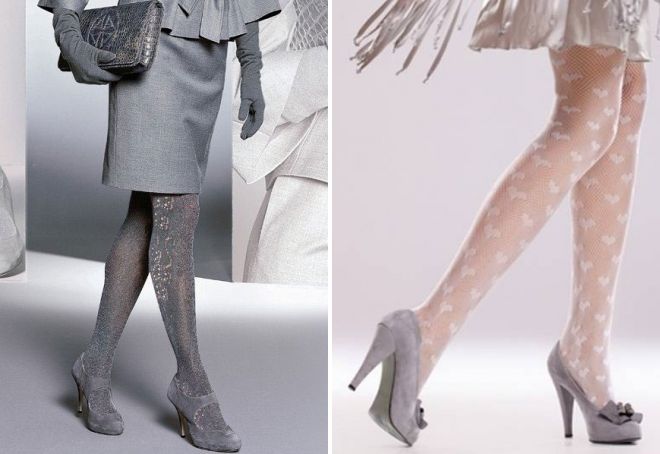 цвет колготок под серые туфли