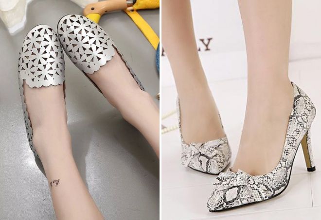 серые женские туфли