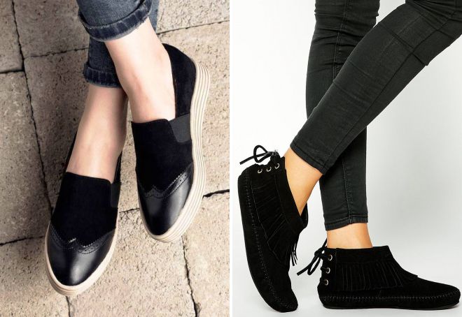 низкие замшевые ботинки