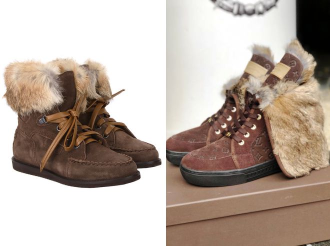 замшевые ботинки с мехом