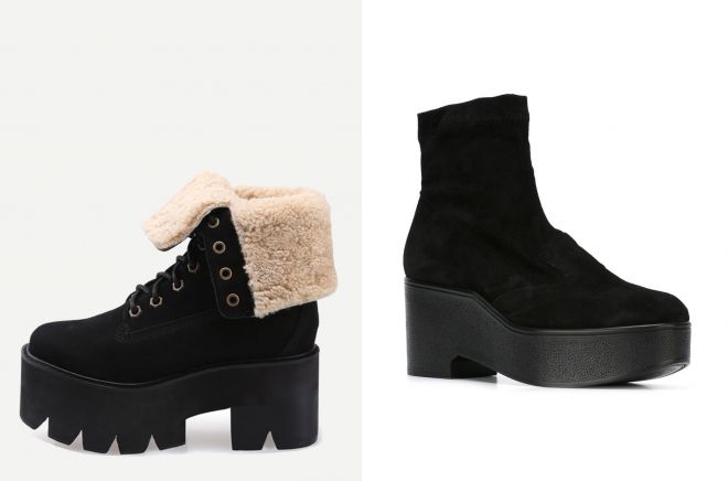 женские ботинки замшевые на платформе