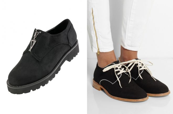 замшевые ботинки без каблука