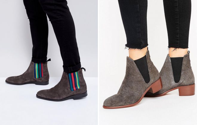 замшевые ботинки челси