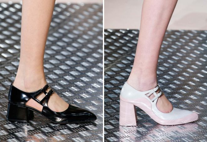 женские туфли на толстом каблуке