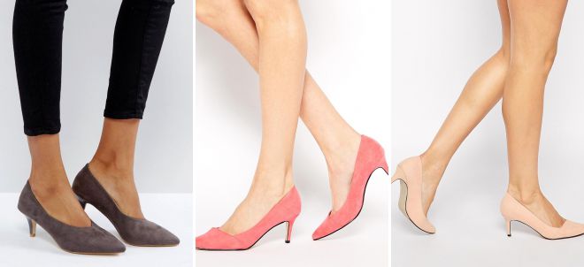 классические туфли на низком каблуке
