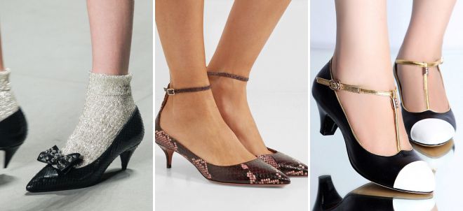 классические туфли на низком каблуке