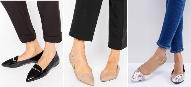 женские классические туфли без каблука